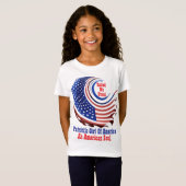 アメリカの愛国的な少女の透明なデザイン Tシャツ (正面フル)