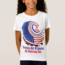 アメリカの愛国的な少女の透明なデザイン