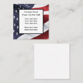 アメリカの愛国的な星と縞 スクエア名刺 (正面/裏面)