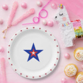 アメリカの愛国的な星を白に ペーパープレート (パーティー)
