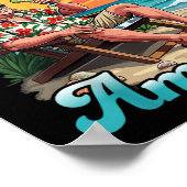 アメリカの愛国的な湾からの挨拶 ポスター (角)