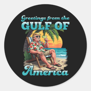 アメリカの愛国的な湾からの挨拶 ラウンドシール
