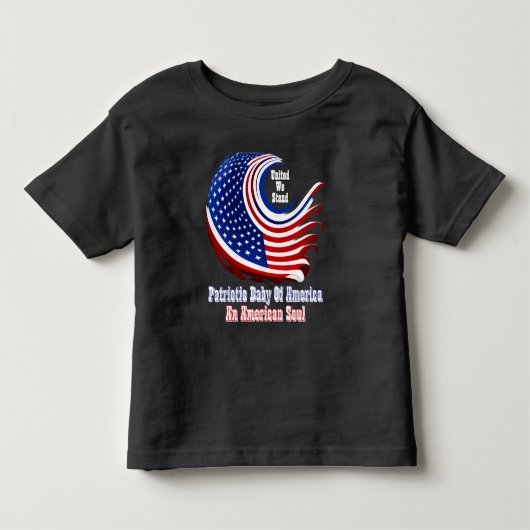 アメリカの愛国的な赤ちゃん Simply Enspired トドラーTシャツ (正面)