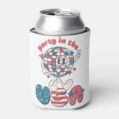 アメリカの愛国的な赤白青パーティー 缶クーラー (缶正面)