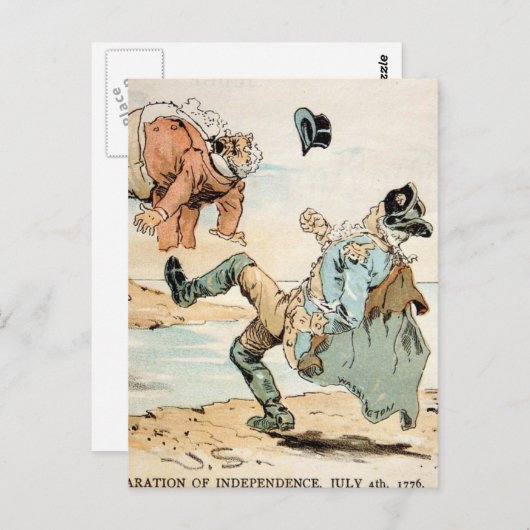アメリカの愛国者がイギリスを追い出した ポストカード (正面/裏面)