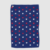 アメリカの愛国者である赤白色の紺色の星 ゴルフタオル (正面)