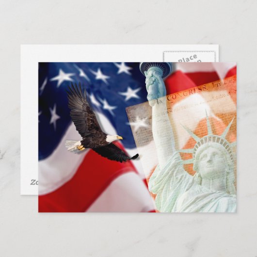 アメリカの愛国者のための自由Uはがき。 ポストカード (正面/裏面)