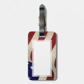 アメリカの愛国者のヴィンテージの星条旗米国の旗 ラゲッジタグ (裏面縦)