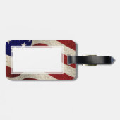 アメリカの愛国者のヴィンテージの星条旗米国の旗 ラゲッジタグ (裏面横)