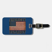アメリカの愛国者の旗 ラゲッジタグ (正面横)