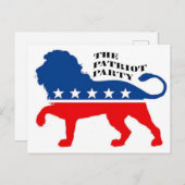 アメリカの愛国者パーティーの星とストライプ ポストカード (正面/裏面)