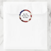 アメリカの愛国者ヴィンテージのスターとストライプ米国国旗 ラウンドシール (バッグ)