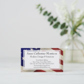 アメリカの愛国者ヴィンテージのスターとストライプ米国国旗 名刺 (スタンド正面)