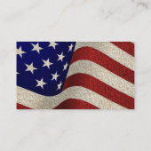 アメリカの愛国者ヴィンテージのスターとストライプ米国国旗 名刺 (裏面)