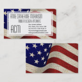 アメリカの愛国者ヴィンテージのスターとストライプ米国国旗 名刺 (正面/裏面)
