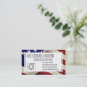 アメリカの愛国者ヴィンテージのスターとストライプ米国国旗 名刺 (スタンド正面)