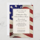 アメリカの愛国者ヴィンテージのスターとストライプ米国国旗 招待状 (正面)