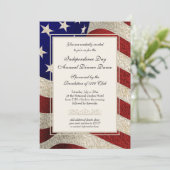 アメリカの愛国者ヴィンテージのスターとストライプ米国国旗 招待状 (スタンド正面)