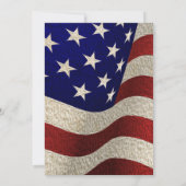 アメリカの愛国者ヴィンテージのスターとストライプ米国国旗 招待状 (裏面)