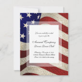 アメリカの愛国者ヴィンテージのスターとストライプ米国国旗 招待状 (正面)