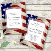 アメリカの愛国者ヴィンテージのスターとストライプ米国国旗 招待状