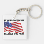 アメリカの愛国者装飾用クッション キーホルダー (裏面)