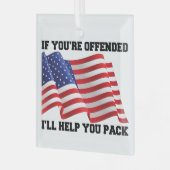 アメリカの愛国者 ガラスオーナメント (正面左)