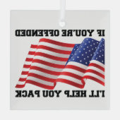 アメリカの愛国者 ガラスオーナメント (裏面)