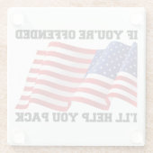 アメリカの愛国者 ガラスコースター (裏面)