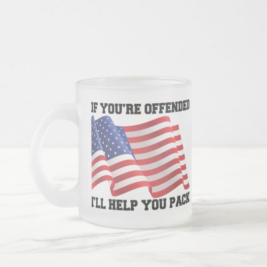 アメリカの愛国者 フロストグラスマグカップ (左)