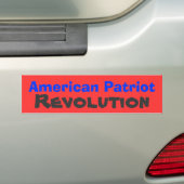アメリカの愛国者、改革 バンパーステッカー (車上)