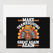 アメリカの感謝祭を再び偉大にしよう トランプの七面鳥 2024 シーズンカード (正面/裏面)