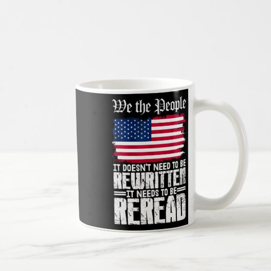アメリカの憲法を再読する必要がある合衆国旗 コーヒーマグカップ (右)