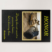 アメリカの戦車の銃身を名誉に狙う ジグソーパズル (横)