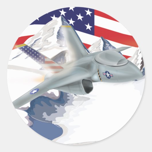 アメリカの戦闘機ジェット ラウンドシール (正面)