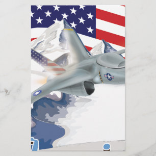 アメリカの戦闘機ジェット 便箋