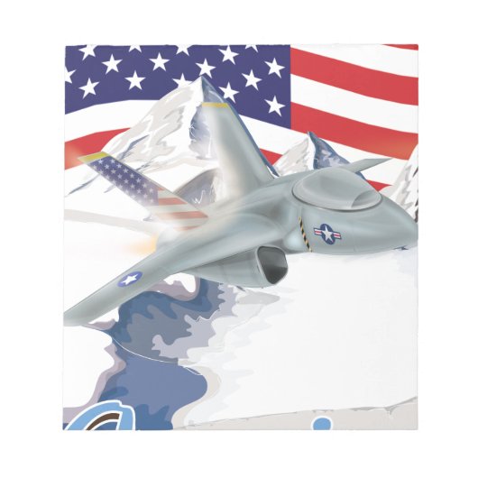 アメリカの戦闘機 ノートパッド (正面)