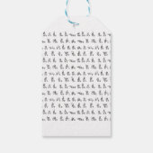 アメリカの手話アルファベット(白黒) ギフトタグ (裏面)