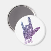 アメリカの手話マグネット「I Love You」 マグネット (正面/裏面)