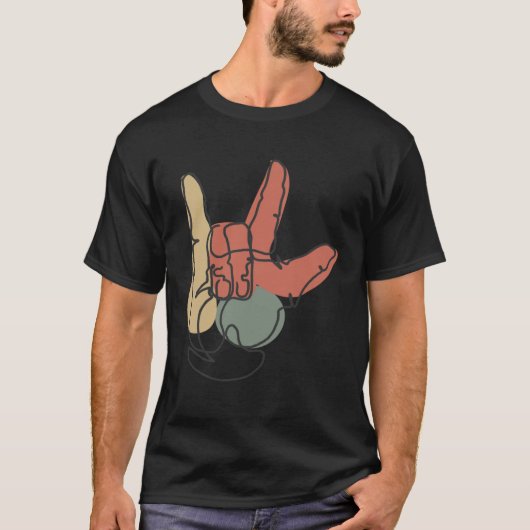 アメリカの手話 Tシャツ (正面)