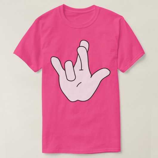 アメリカの手話ASLシャツ大好き Tシャツ (デザイン正面)