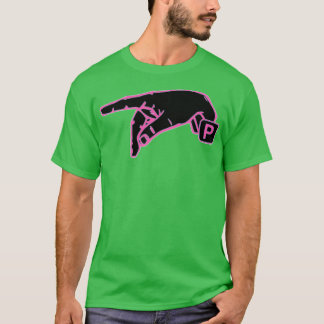 アメリカの手話Letter P pink color girls Tシャツ