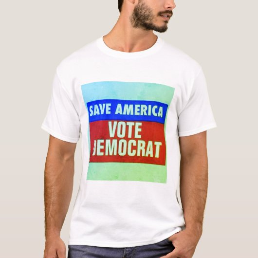 アメリカの投票民主党員を救って下さい Tシャツ (正面)