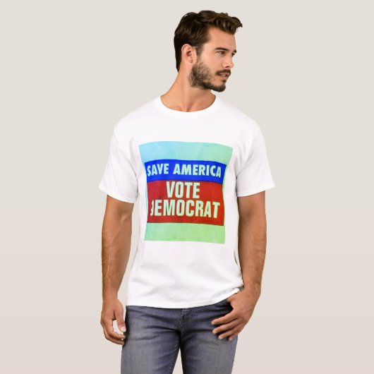 アメリカの投票民主党員を救って下さい Tシャツ (正面フル)
