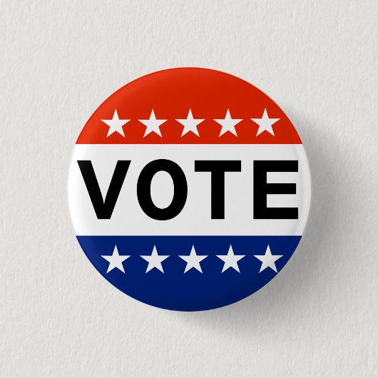 アメリカの投票 缶バッジ (正面)