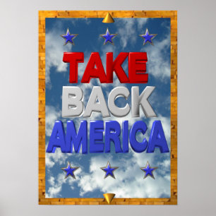 アメリカの抗議の印を占めて下さい ポスター