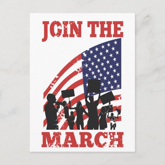 アメリカの抗議ウォール街が行進に参加 ポストカード (正面)