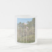 アメリカの捕虜の国旗 フロストグラスマグカップ (中央)