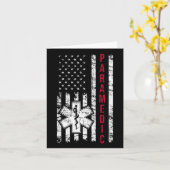アメリカの救急隊員 アメリカ国旗 独立記念日 救急医療 救急 カード (黄色い花)
