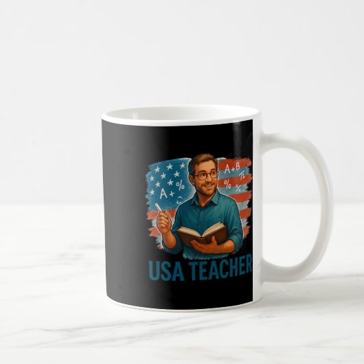 アメリカの教師の知識教育の誇り コーヒーマグカップ (右)